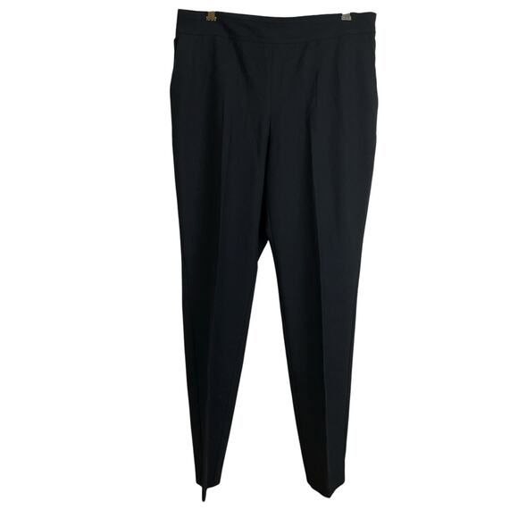 APC Rue Madame Paris Pants Womens Size 40 Black Tapered Pleated Side Zip Career - Picture 1 of 10